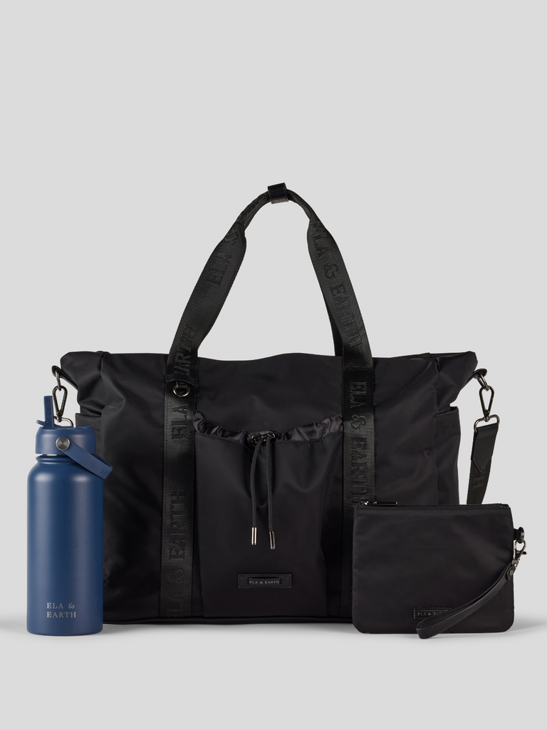 Overnight Set - Black With Gunmetal / Navy 