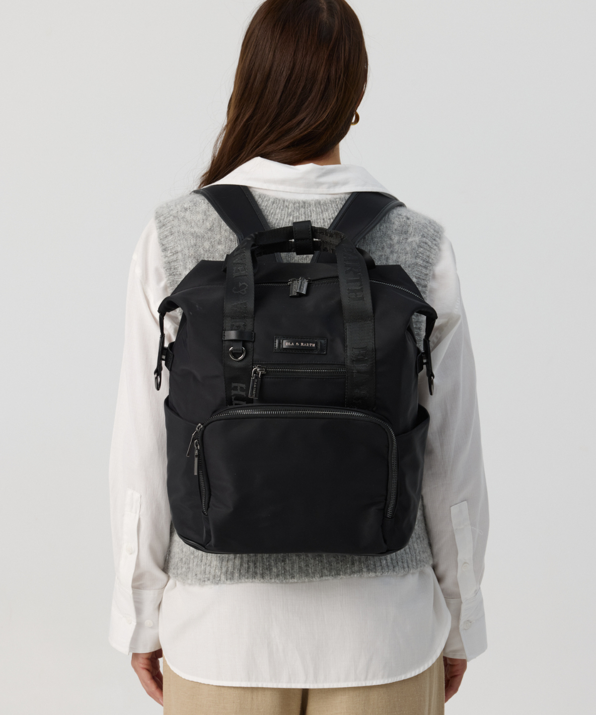 On the go backpack - Black With Gunmetal