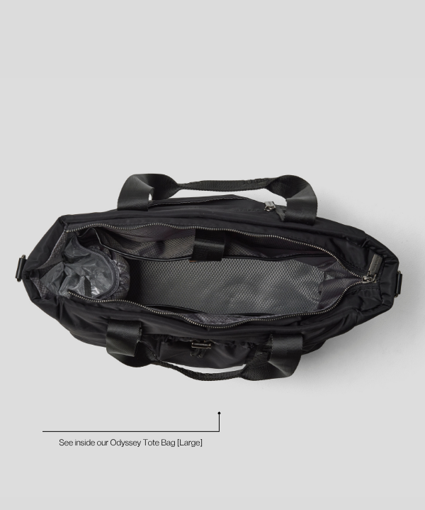 Black With Gunmetal - Odyssey Insulated Tote Bag [Large]