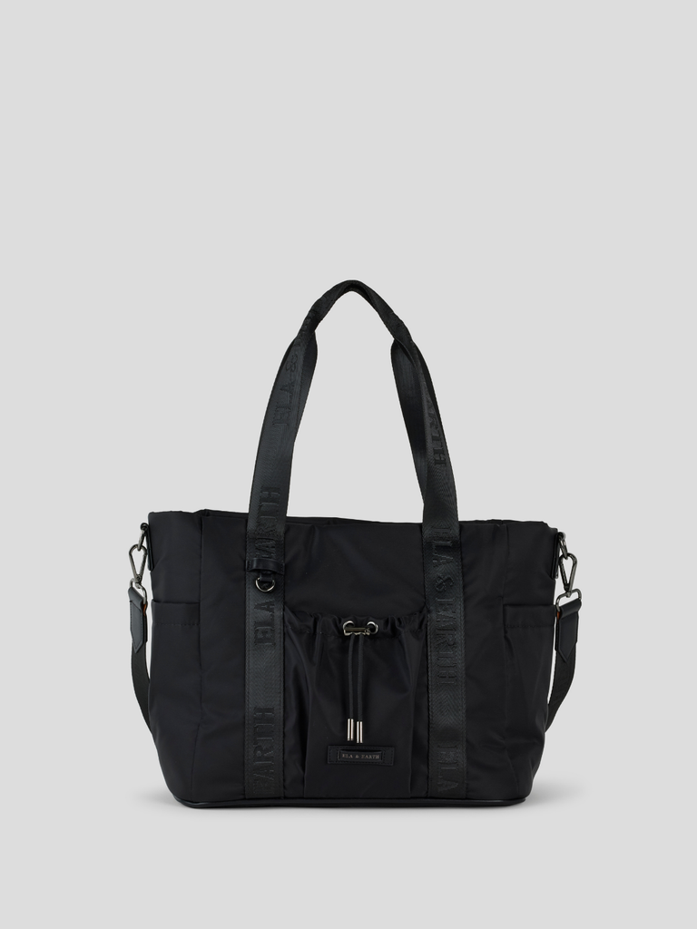 Insulated Tote Bag -  Black With Gunmetal 