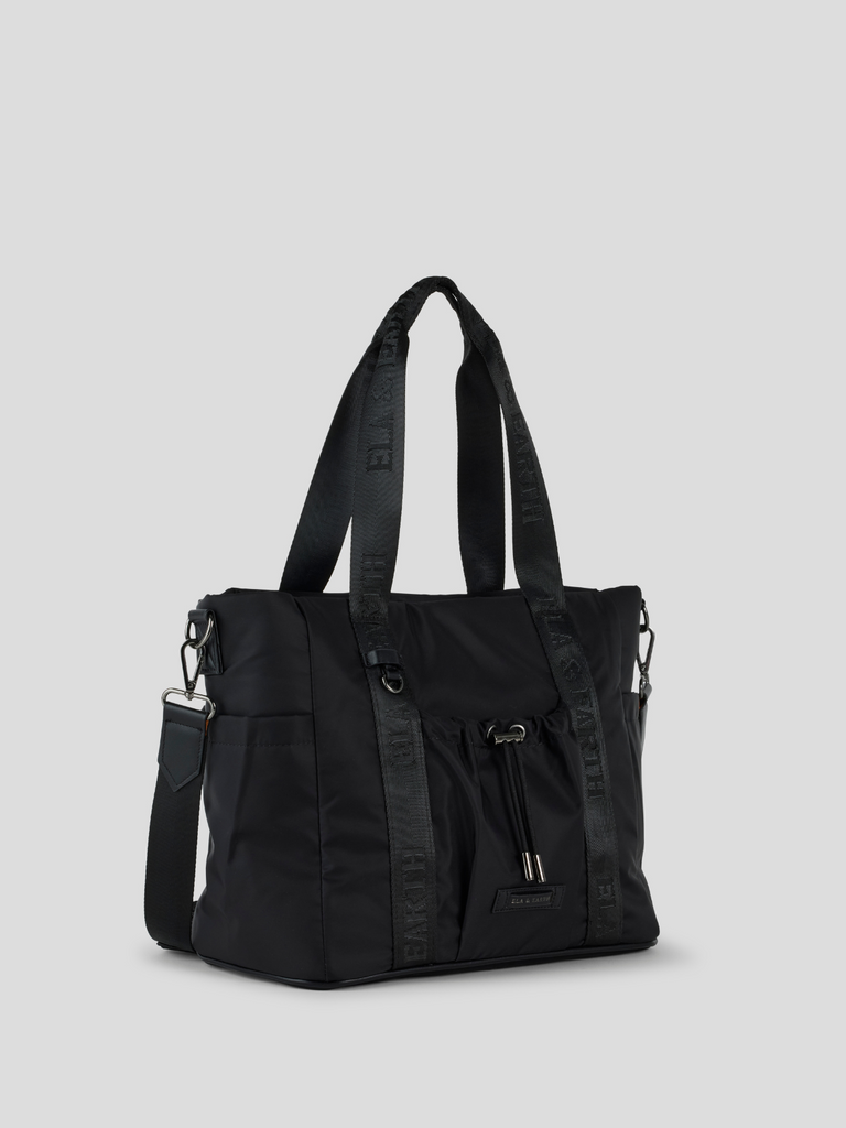 Everyday Tote Bag - Black With Gunmetal 
