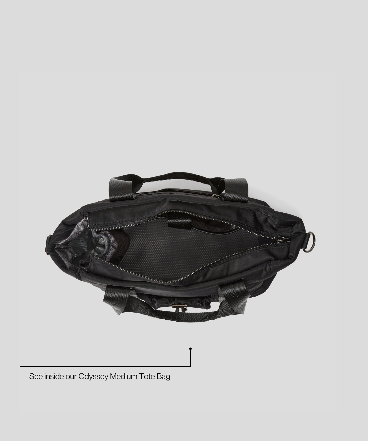 Insulated Tote bag - Black With Gunmetal