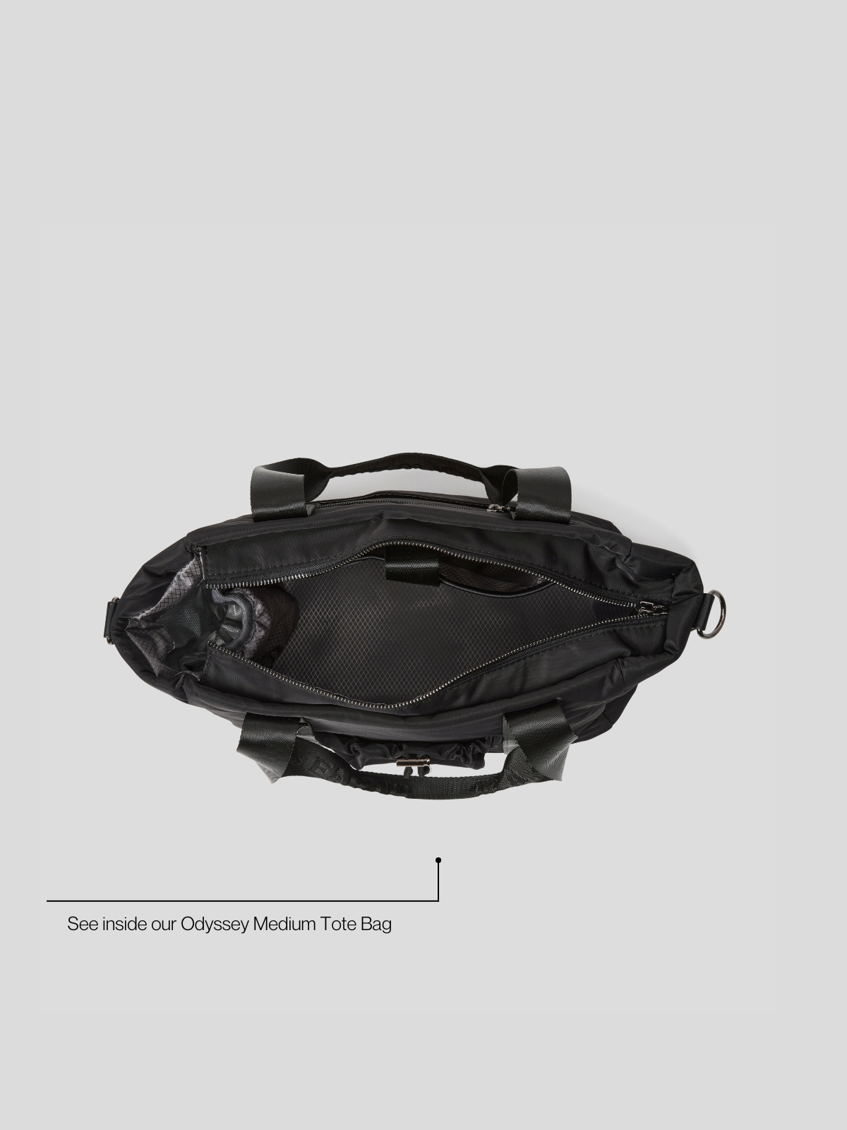 Insulated Tote bag - Black With Gunmetal