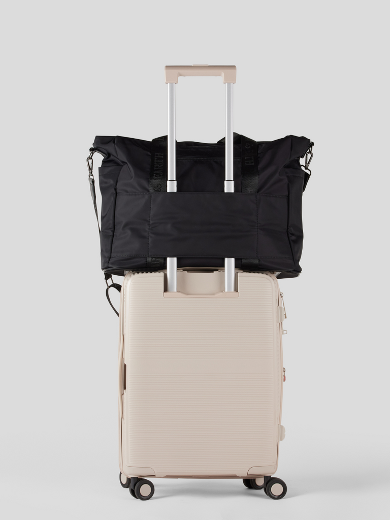 Large Tote Bag - Black With Gunmetal