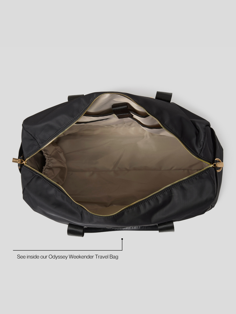 Spacious Overnight Bag - Black With Gunmetal 