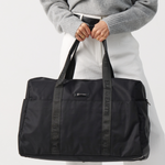 Luxury Travel Bag - Black With Gunmetal