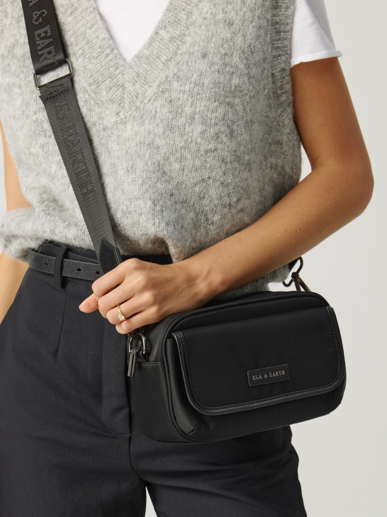 Women's Everyday Bag - Black With Gunmetal 
