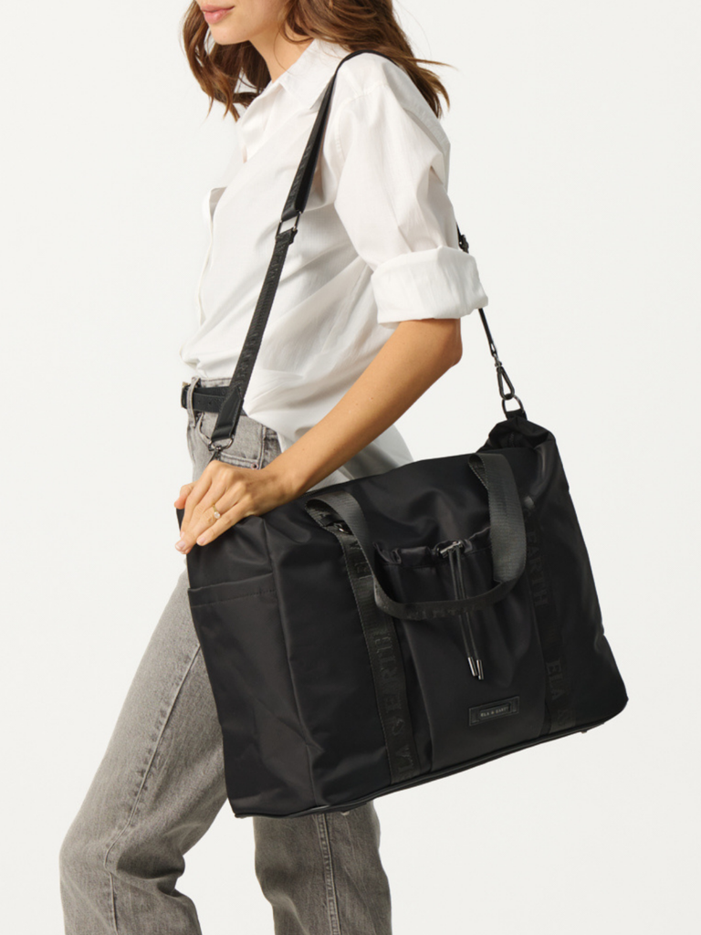 Shoulder strap bag - Black with Gunmetal