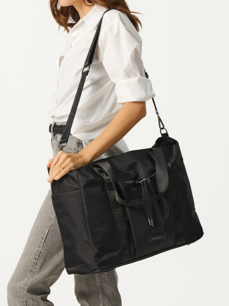 Travel Bag Set - Black with Gunmetal