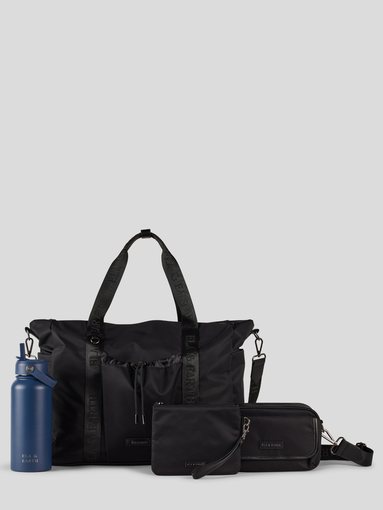 Ultimate Overnight Set - Black with Gunmetal / Navy 