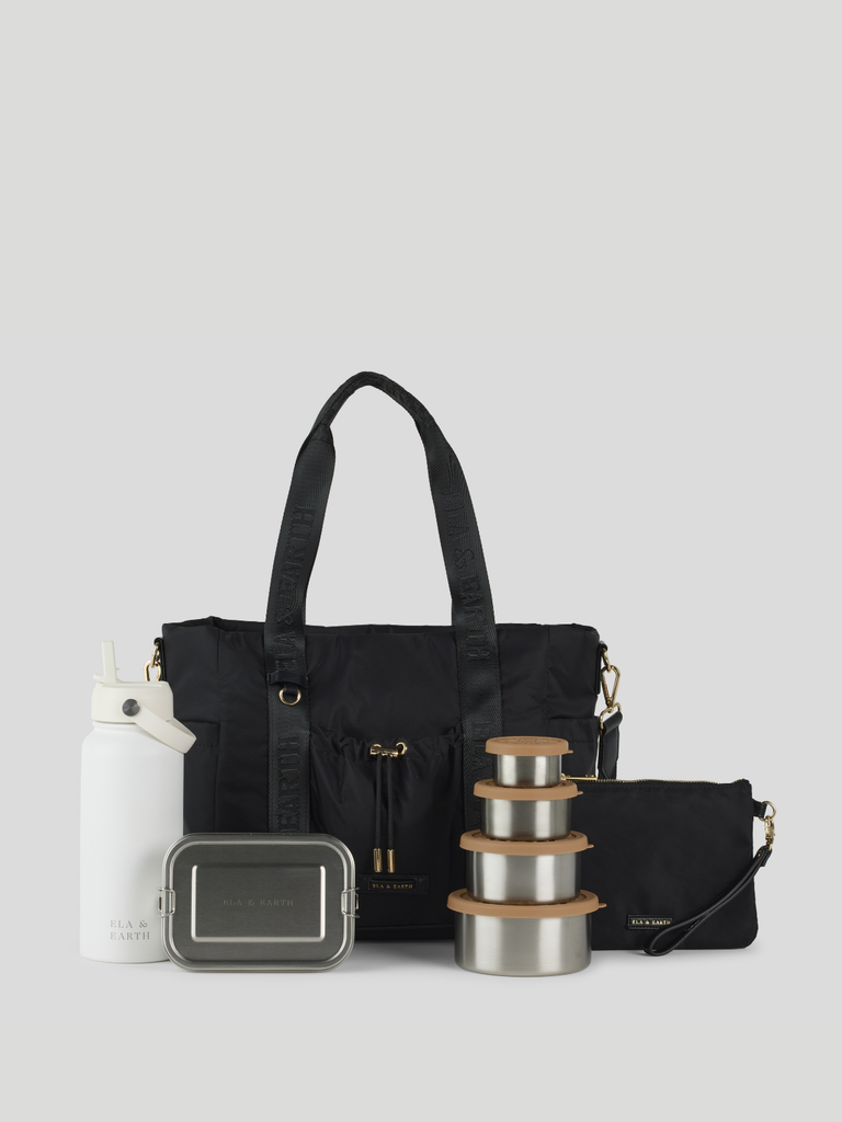 Ultimate Tote Set - Black With Gold 