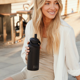 Black - Insulated Water Bottle  (1000ml / 34oz)