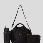Black Lunch Bucket Bag Set, including Water bottle, Lunch Bucket Bag and Medium Pouch 