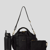 Black Lunch Bucket Bag Set, including Water bottle, Lunch Bucket Bag and Medium Pouch 