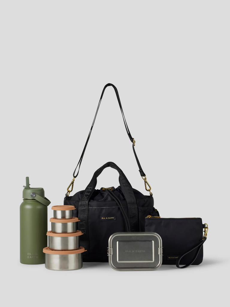 Insulated Lunch Bag Set - green 