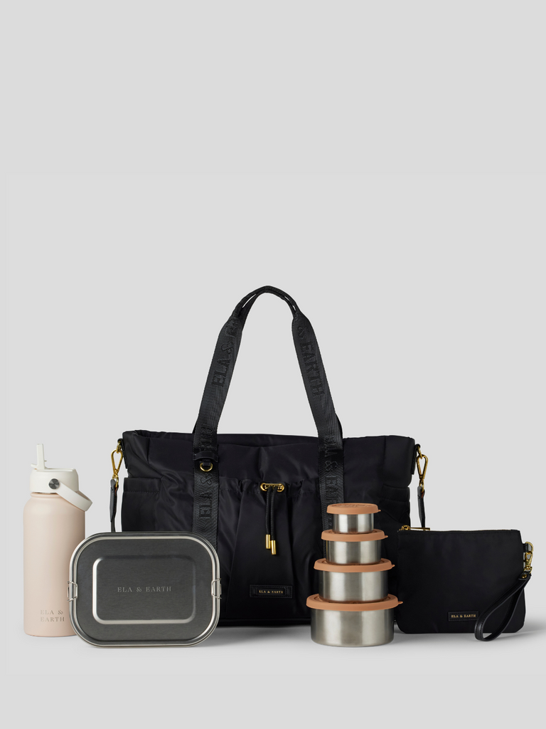 Insulated handbag bundle - neutral