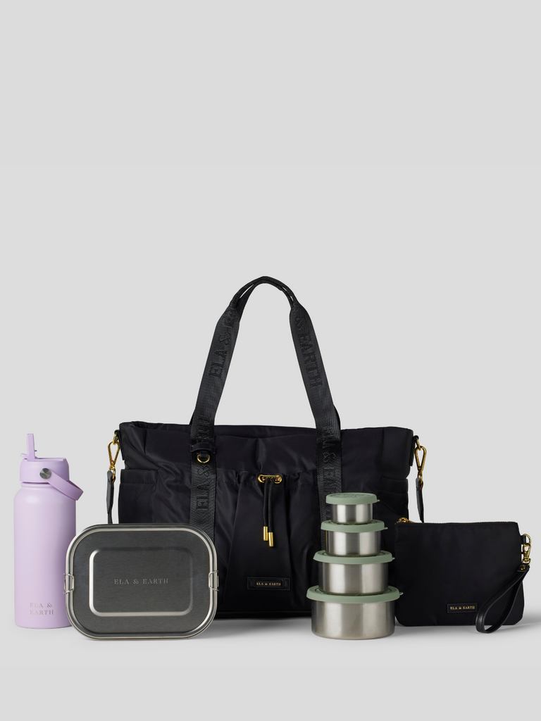 Insulated handbag bundle - lilac
