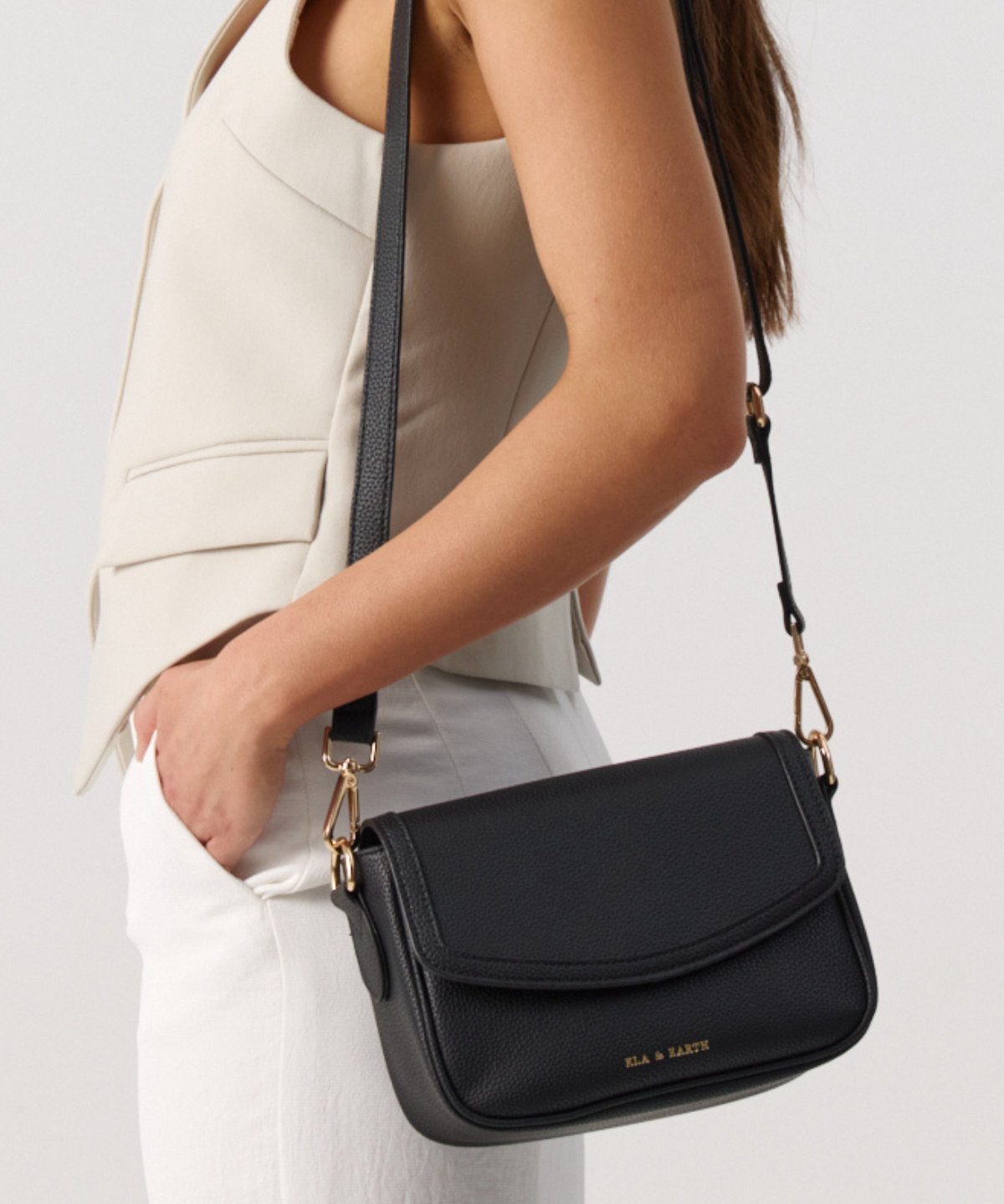 Black With Gold - Arden Small Crossbody Bag