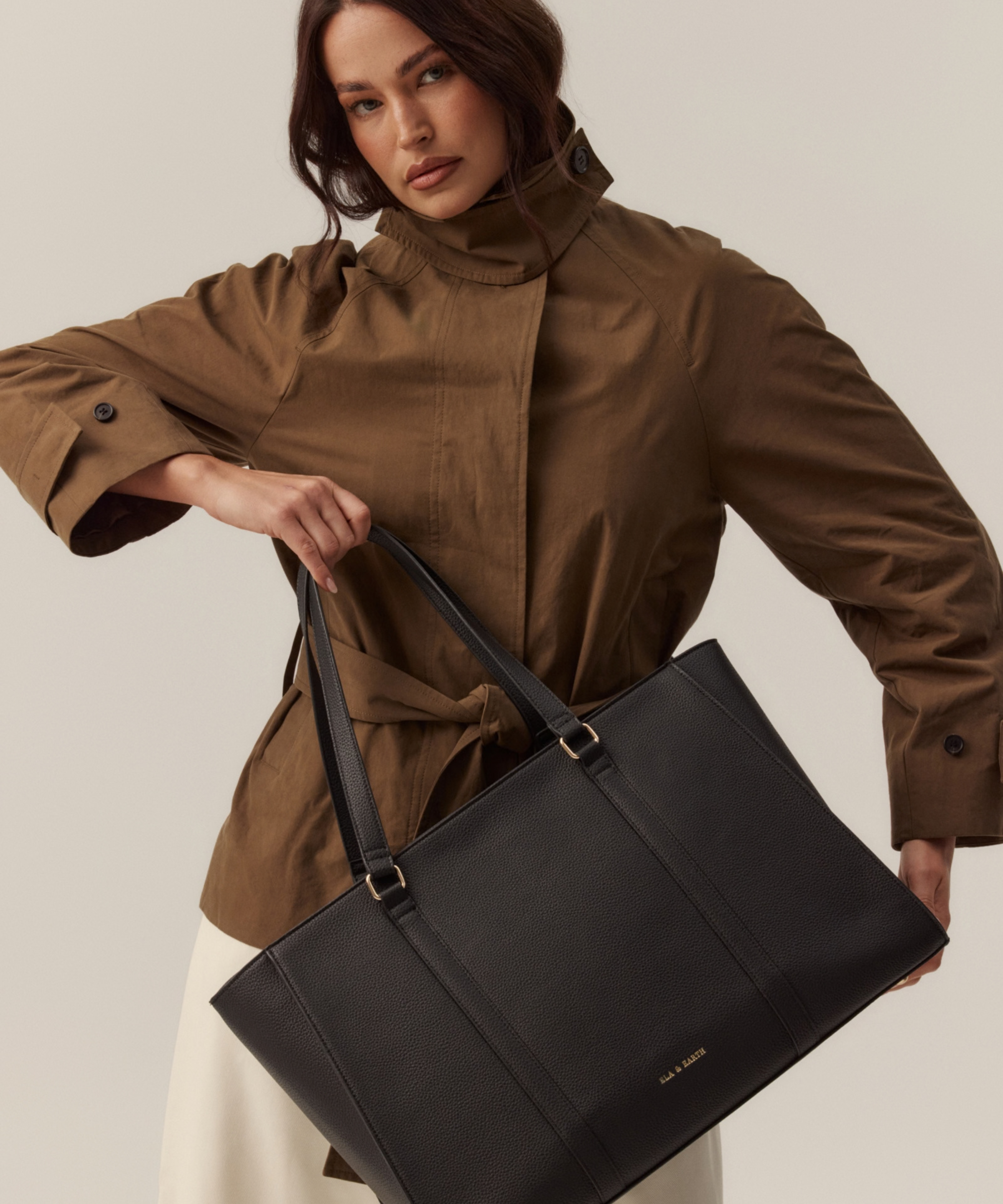 Black With Gold - Arden Insulated Tote Bag [Large]