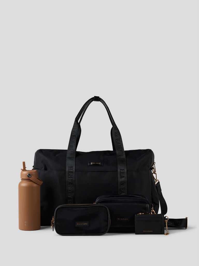 Essential Travel Weekender Set - Biscuit / Black 