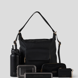 Convertible Backpack, Black Water Bottle,  800ml bento box, travel case, Card & Coin and cutlery set 