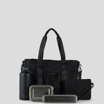 Medium tote Bag, Black Water bottle, 800ml bento lunch box, cutlery set and medium pouch 