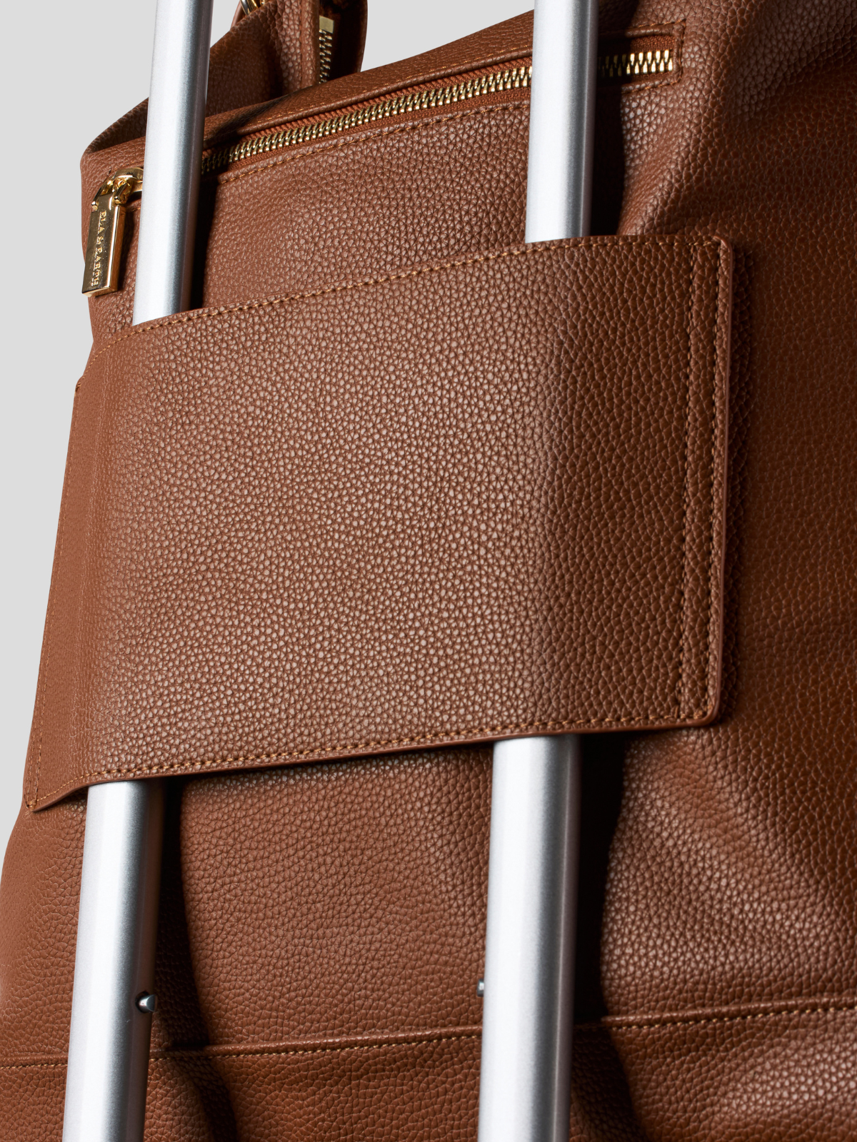 Vegan Leather Backpack - Caramel 