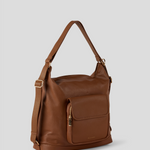 Chic Small Tote Backpack - Caramel 
