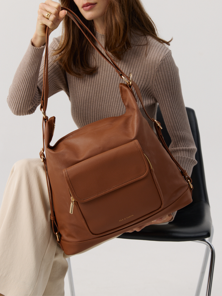 Sophisticated Backpack - Caramel 