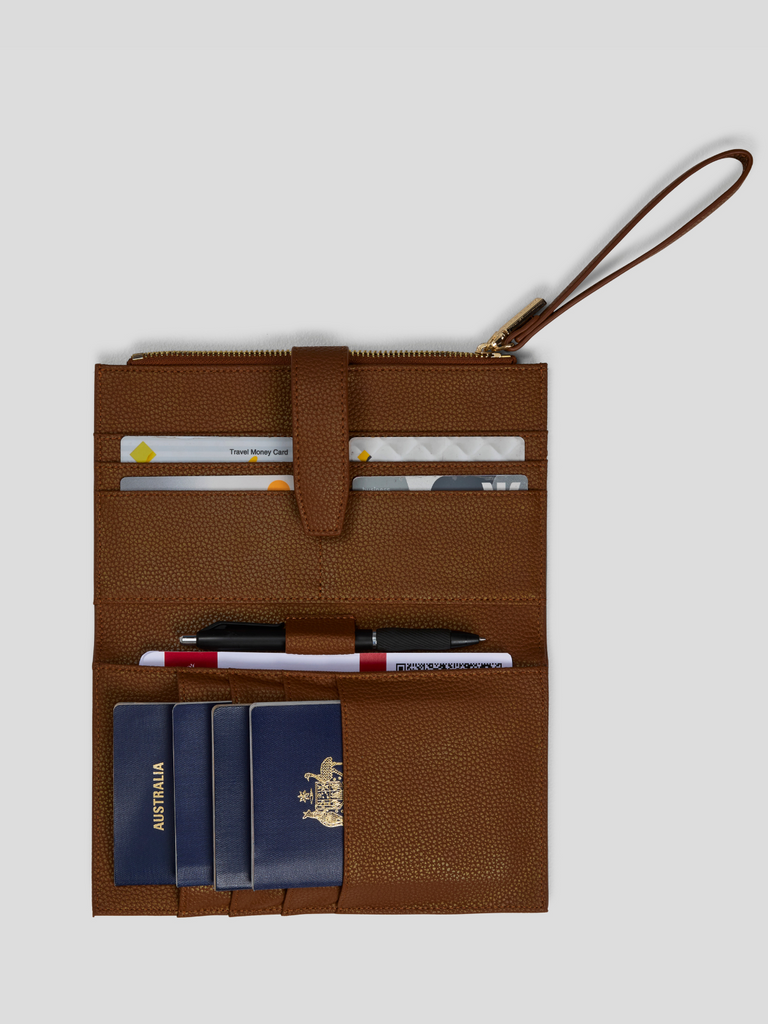 Multi-slot Passport Holder - Caramel 