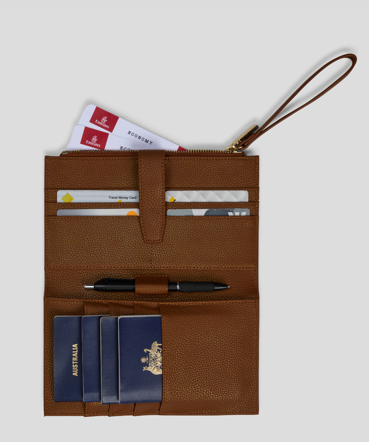 Family Trip Wallet - Caramel 