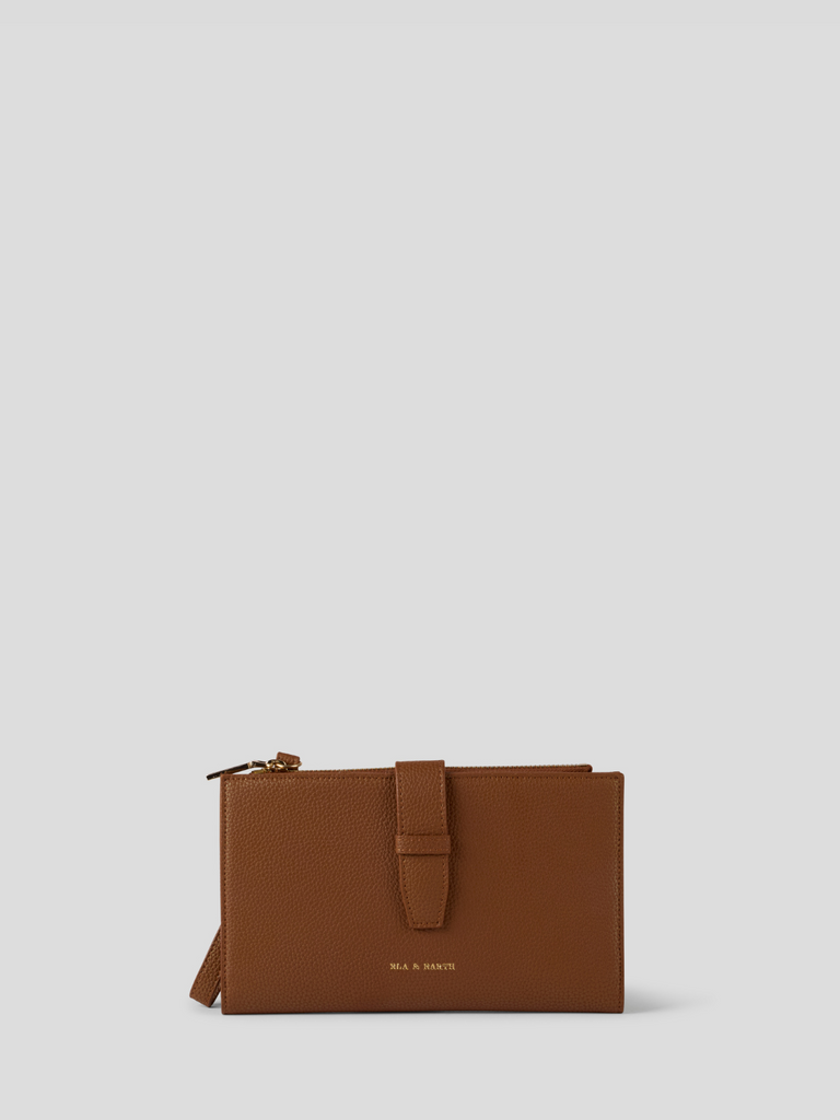Family Passport Wallet - Caramel With Gold 