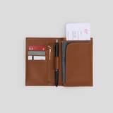 Caramel With Gold - Arden Single Passport Wallet