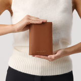 Caramel With Gold - Arden Single Passport Wallet