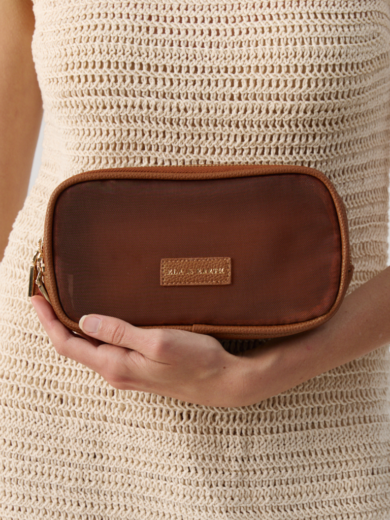 Mesh Travel Case - Caramel 