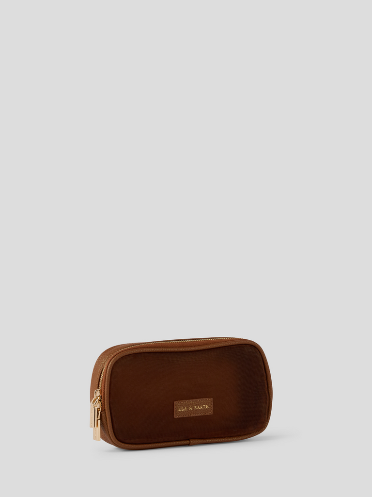 Compact Small Travel Case - Caramel 