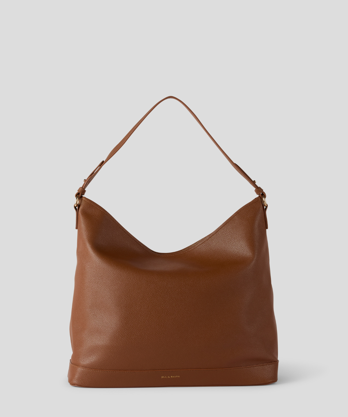 Large insulated slouch bag - Caramel With Gold 