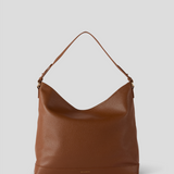 Stylish Slouch Bag - Caramel With Gold 