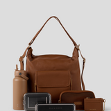 Convertible Backpack, Biscuit Water Bottle, Travel case, Card and Coin, Cutlery Set and 800ml Bento Box. 