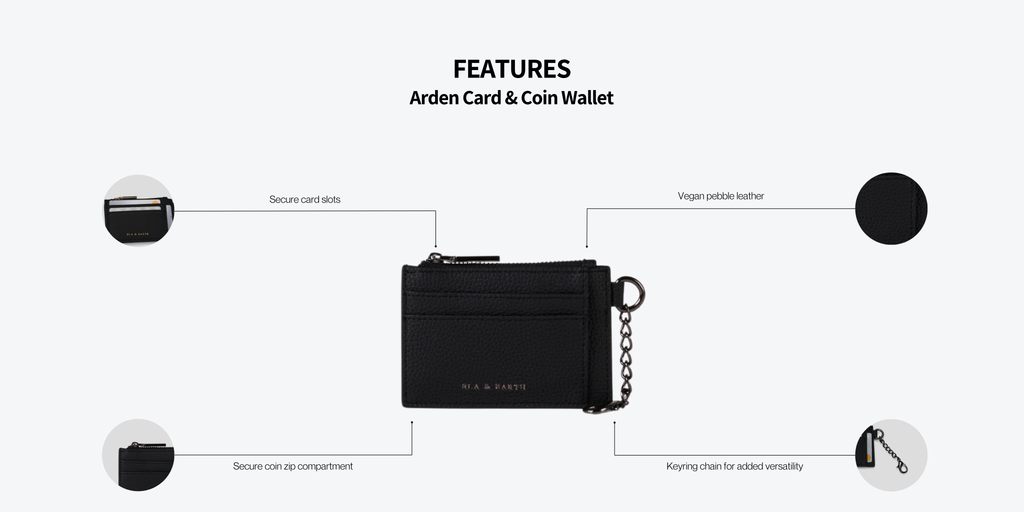 Chic vegan leather card wallet