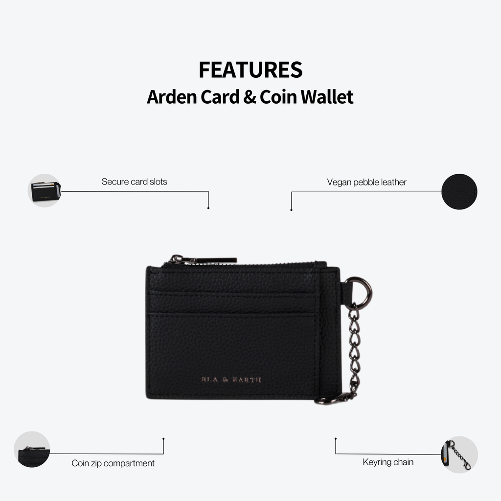 Chic vegan leather card wallet