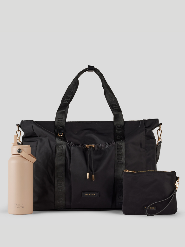 Overnight Set - Chai / Black With Gold