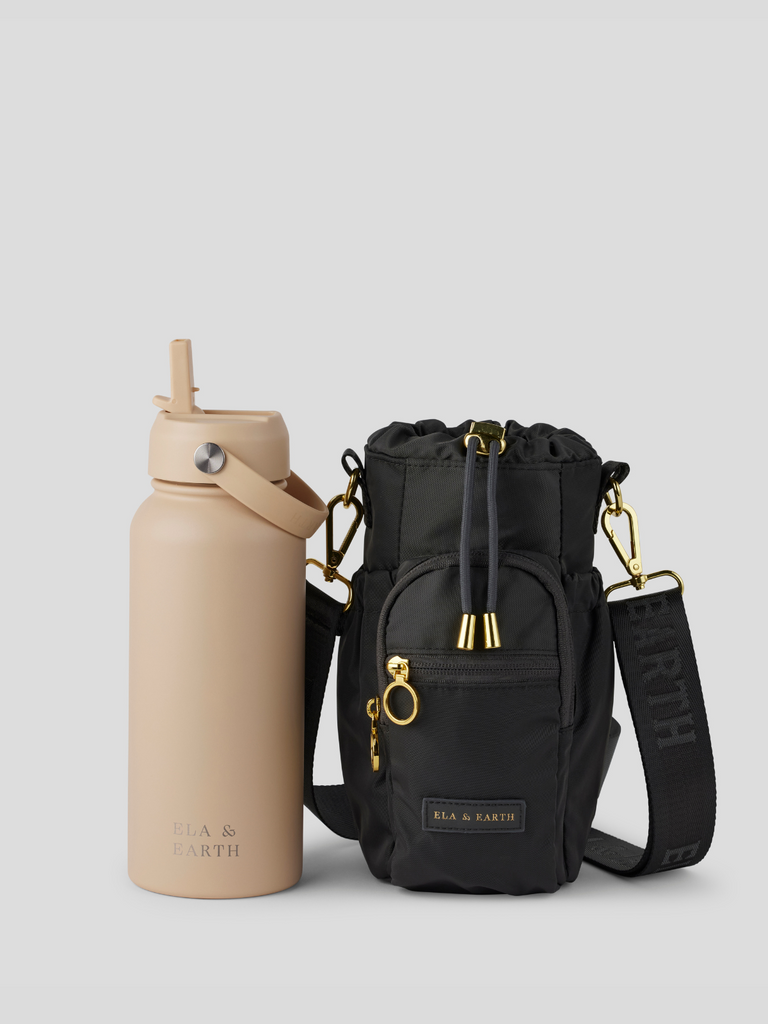 water bottle bag and 1 litre water bottle 