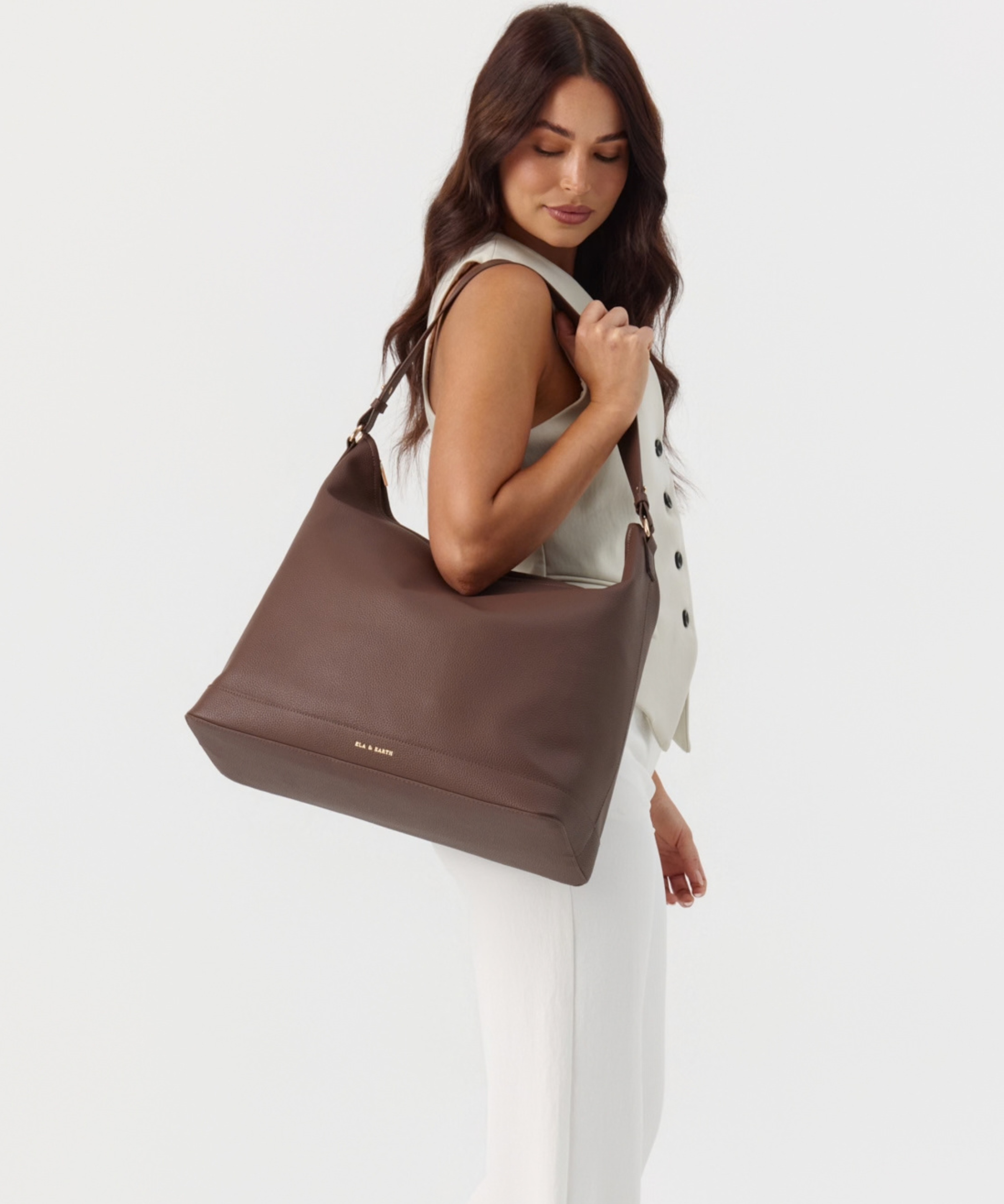 Chocolate - Arden Insulated Slouch Bag [Large]