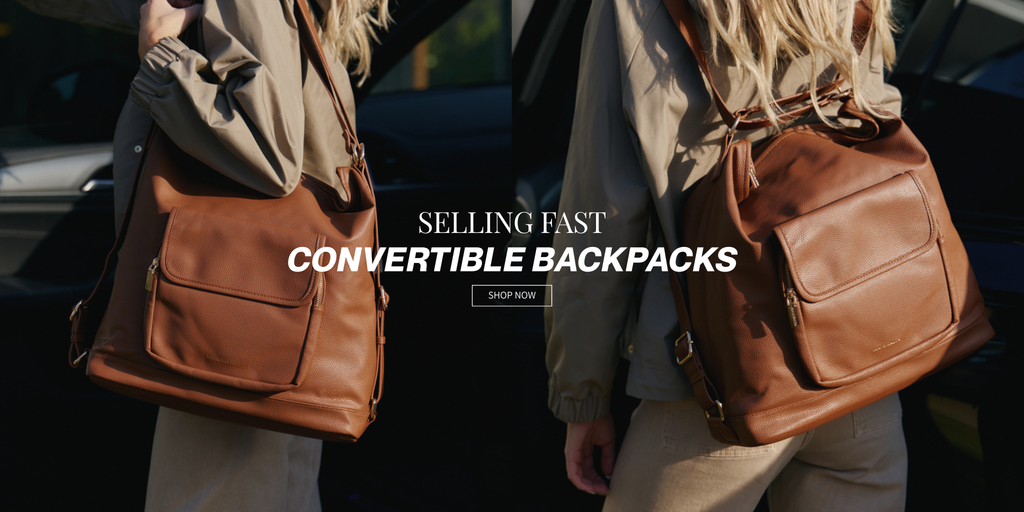 leather backpack tote travel bag