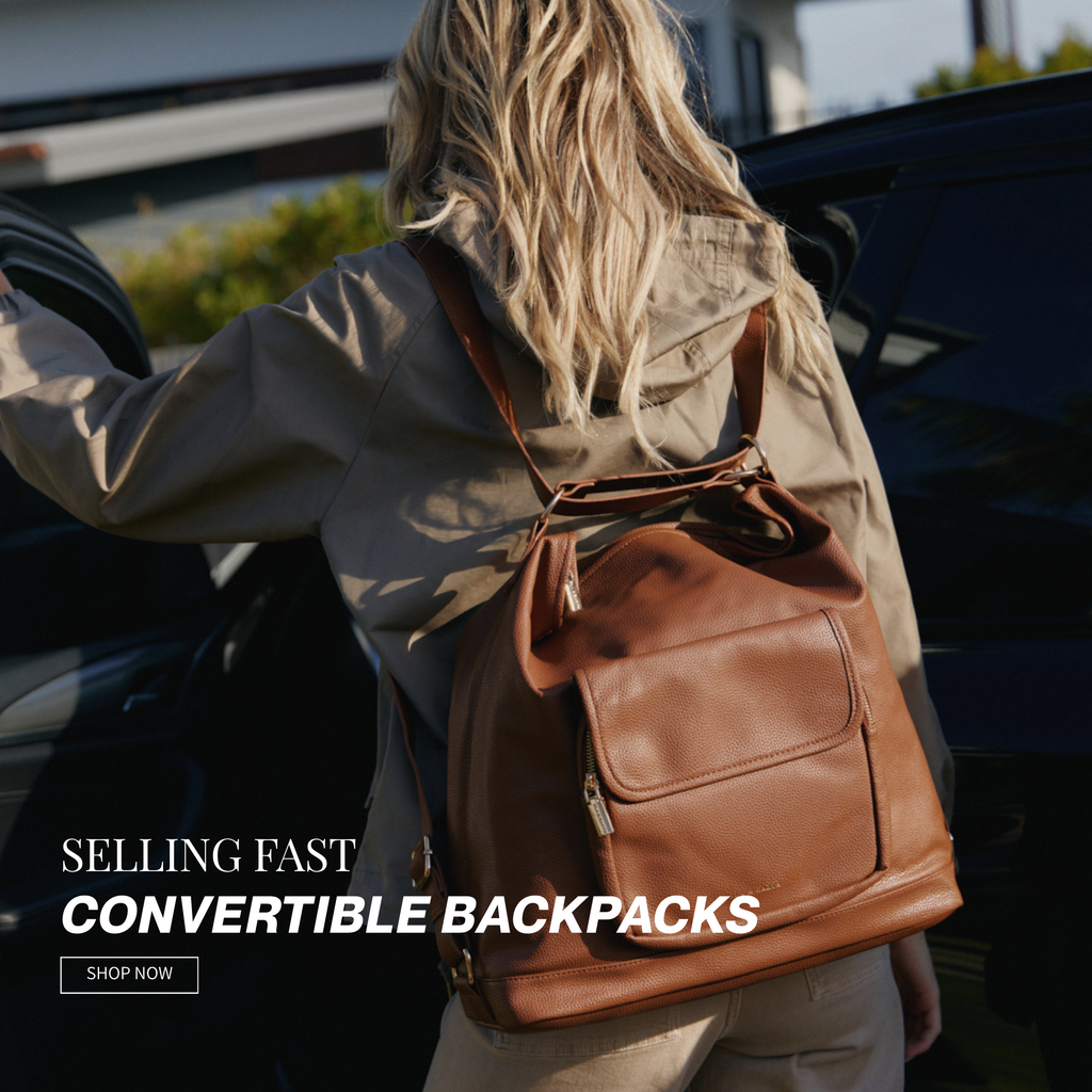 leather backpack tote travel bag