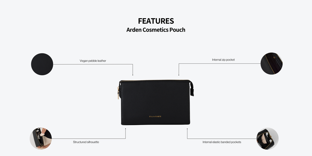 Leather makeup bag