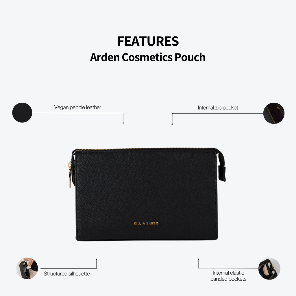 Leather makeup bag