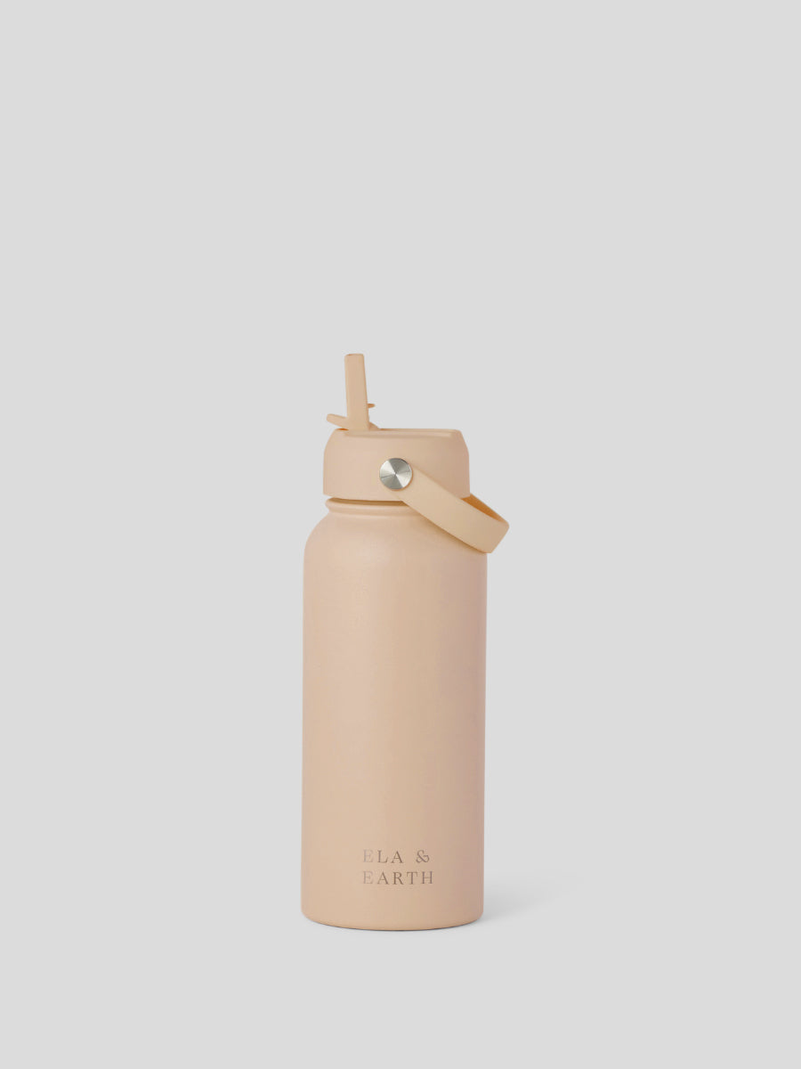 1 litre insulated water bottle - beige