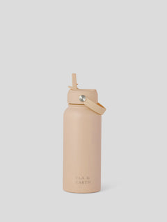 1 litre insulated water bottle - beige